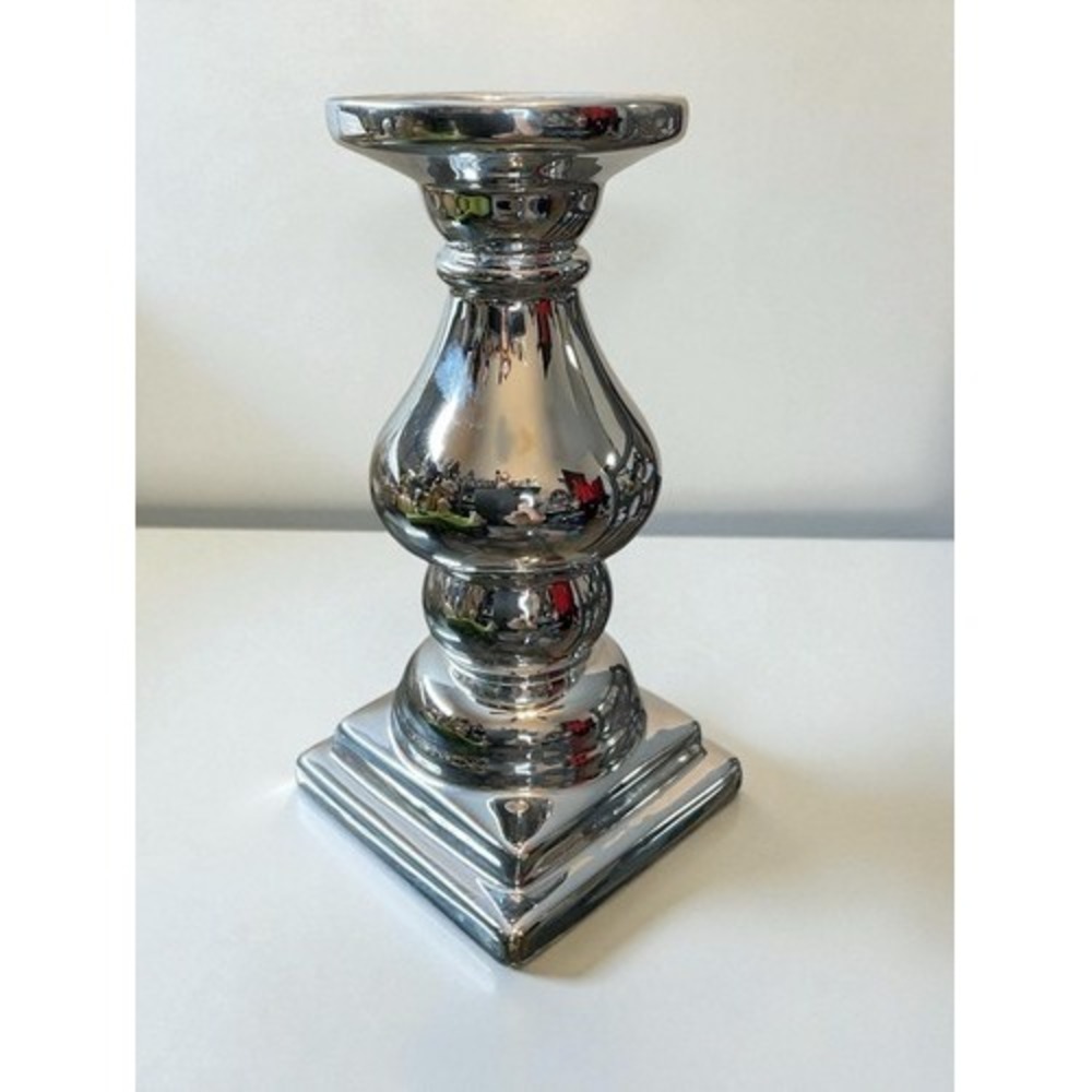 VTG Plate Weighted Candle Stick Taper‎ Holder/Candle Holder 8" Porcelain/Ceramic